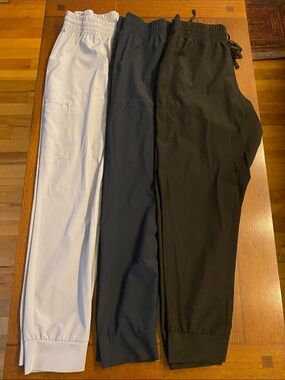 Women's Elastic-Waist Jogger Pants - Grey, Navy, Black-Lot of 3
